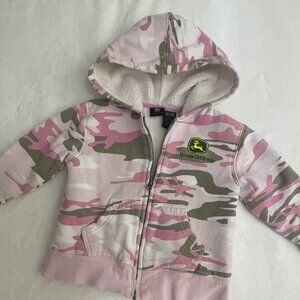 Pink Camo Zip-Up Hoodie Jacket – Fun & Sporty – 4T